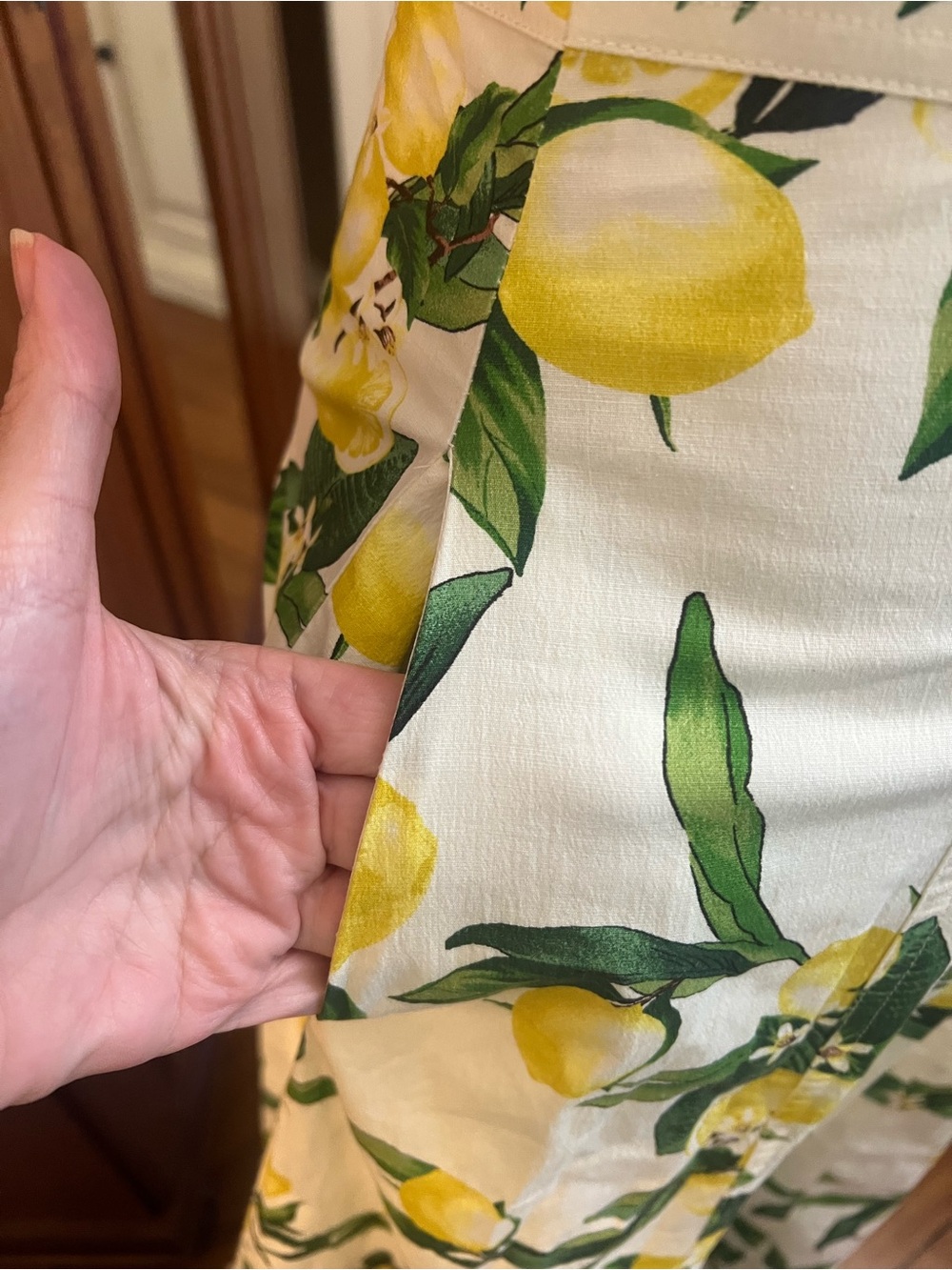 Avec Les Filles White Midi Dress with Lemon Print - Picture 4 of 8